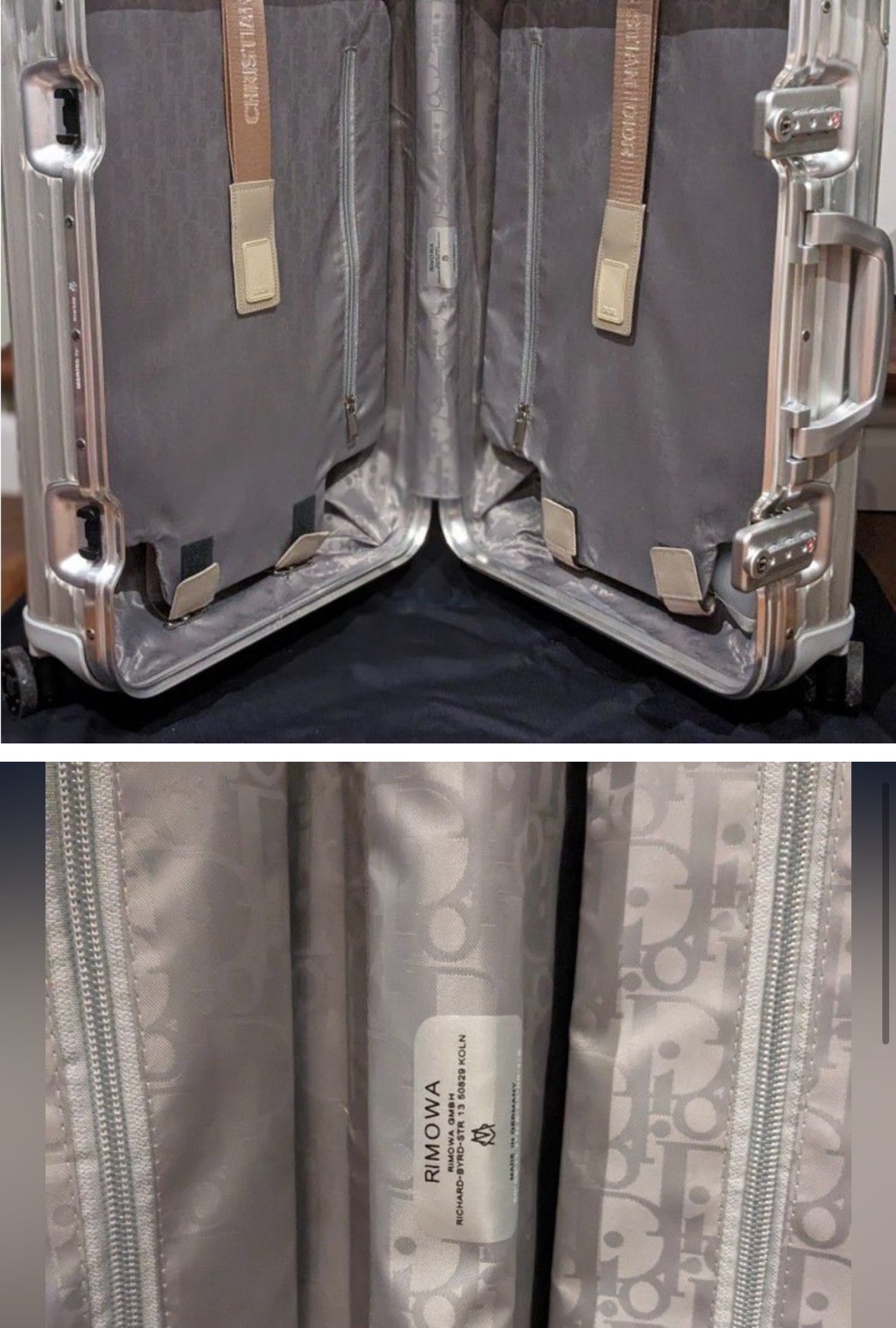 Rimowa x dior luggage carry on